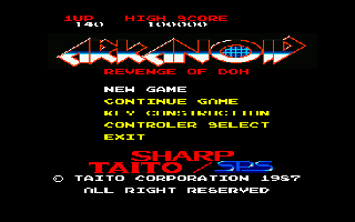 Screenshot Thumbnail / Media File 1 for Arkanoid Revenge of Doh (1987)(Sharp - SPS)[a]
